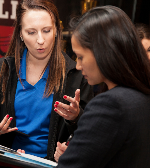 women at a hiring fair