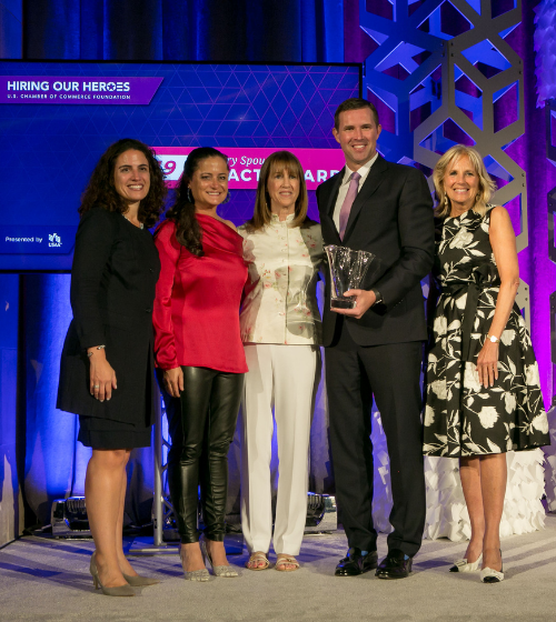 Impact Awards photo with Jill Biden, Sheila Casey, and Eric Eversole.