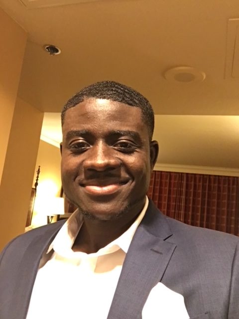 Emmanuel Antwi looking at the camera