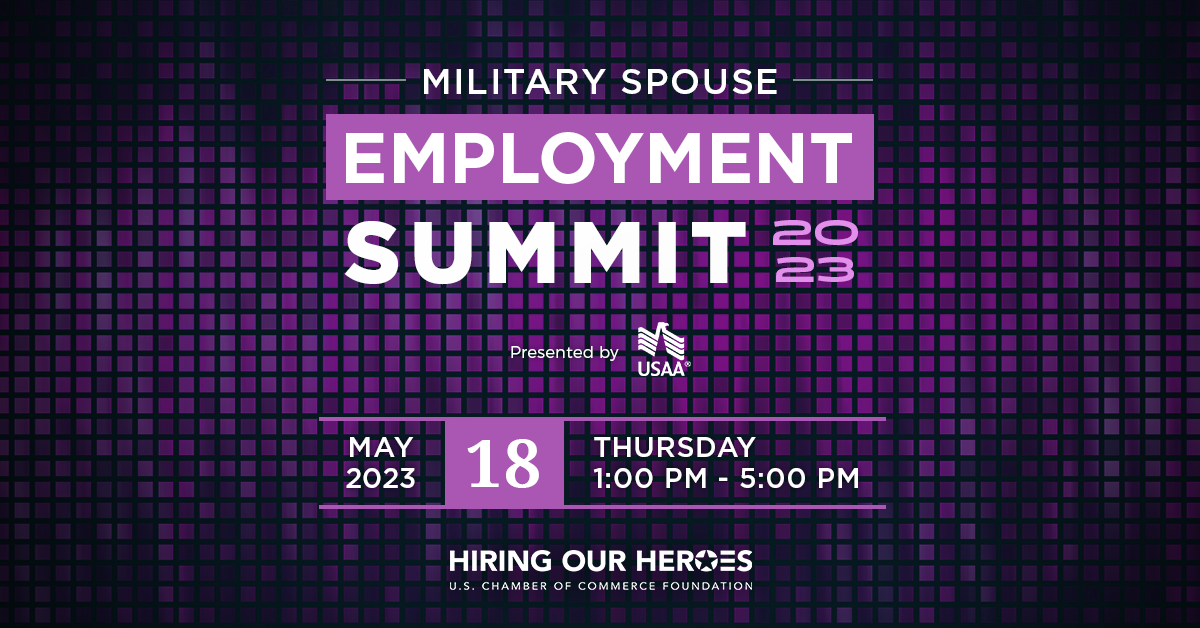 Military Spouse Employment Summit 2023 May 18 invitation social media graphic