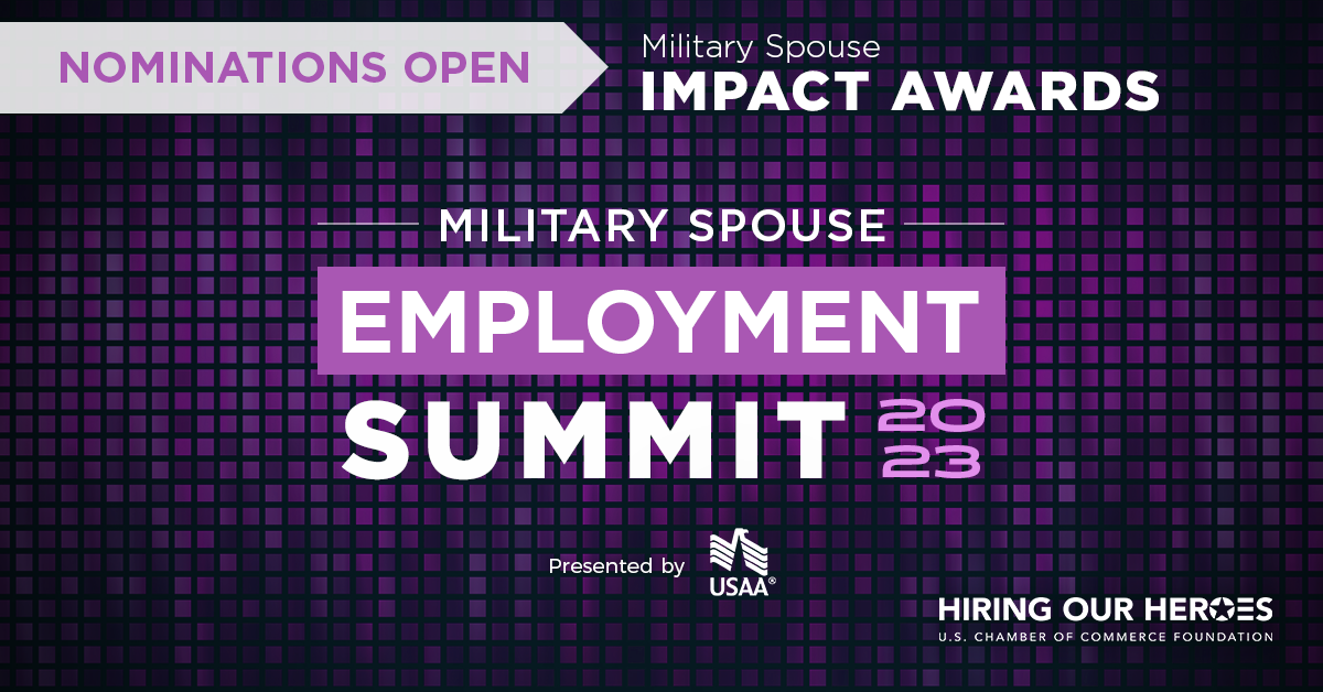 Military Spouse Employment Summit 2023 nominations social media graphic