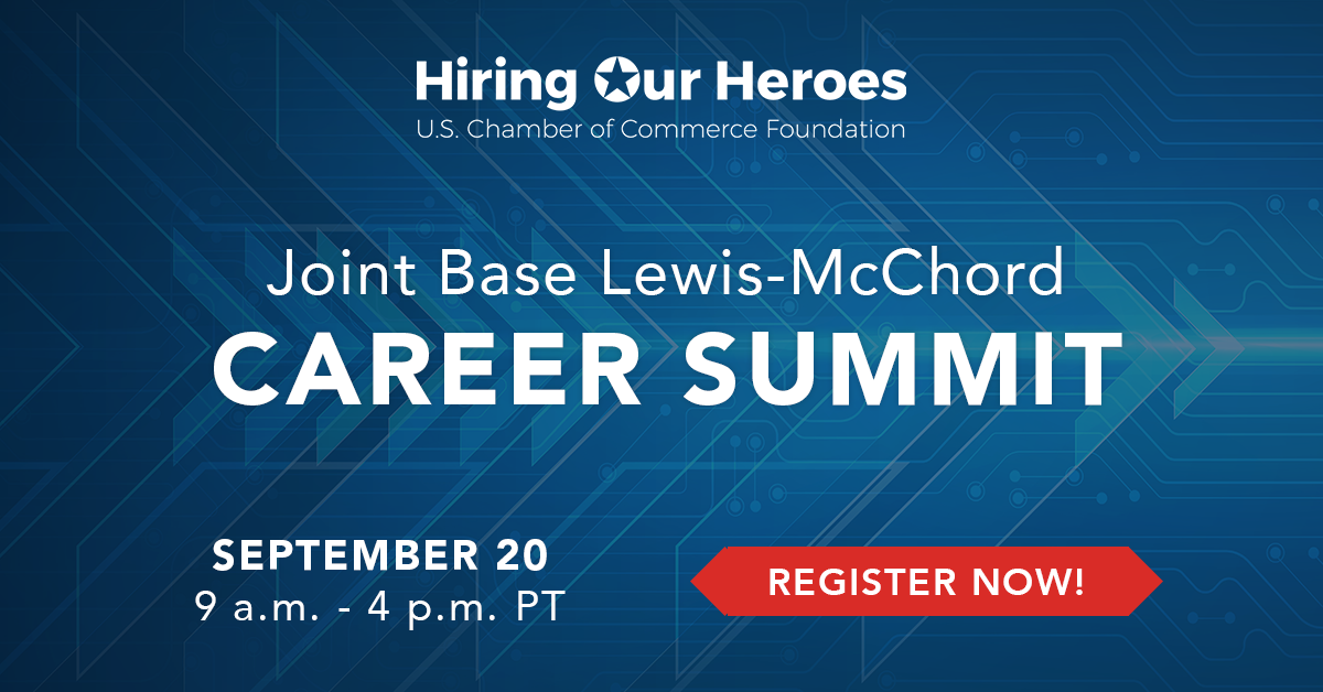 Joint Base Lewis-McChord Career Summit September 20, 2023 social media graphic
