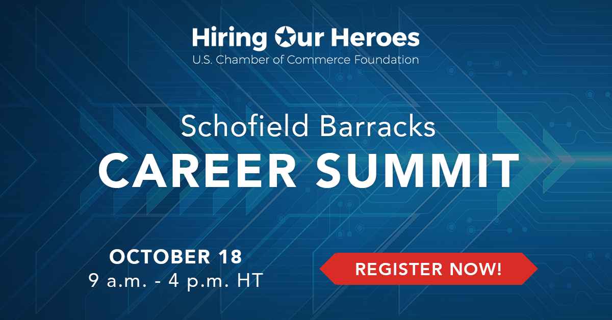 Schofield Barracks Career Summit October 18, 2023 social media graphic