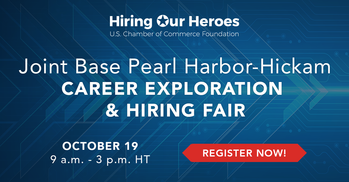 Joint Base Pearl Harbor-Hickam Career Exploration & Hiring Fair social media graphic