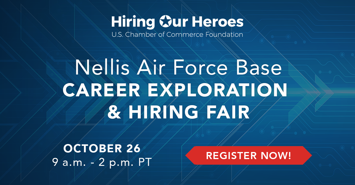Nellis Air Force Base Career Exploration & Hiring Fair October 26, 2023 social media graphic