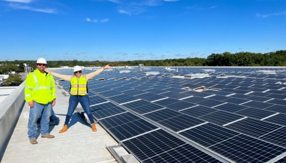 solar industry employees on roof