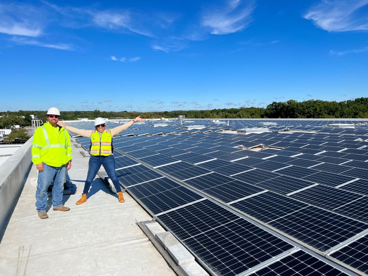 solar industry employees on roof