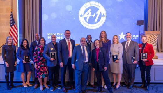 Hiring Our Heroes and Blue Star Families recognized the 12 original signatories during a ceremony at the U.S. Chamber of Commerce in December 2023.