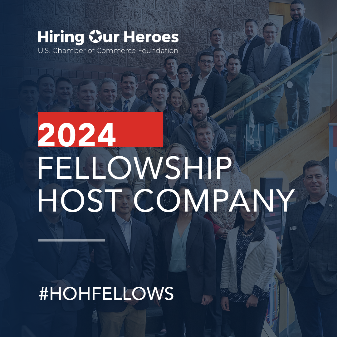 2024 fellowship host company - Hiring Our Heroes - social media graphic