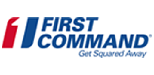 First Command (Get Squared Away) red and blue logo