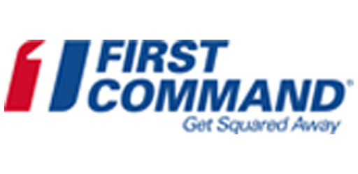 First Command (Get Squared Away) red and blue logo