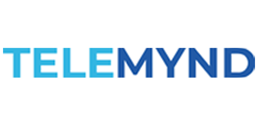 TELEMYND teal and navy blue logo