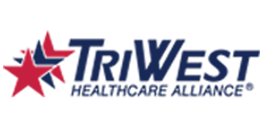TriWest Healthcare Alliance blue and red logo