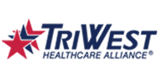 TriWest Healthcare Alliance blue and red logo