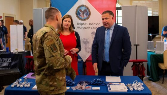 VA booth at hiring fair