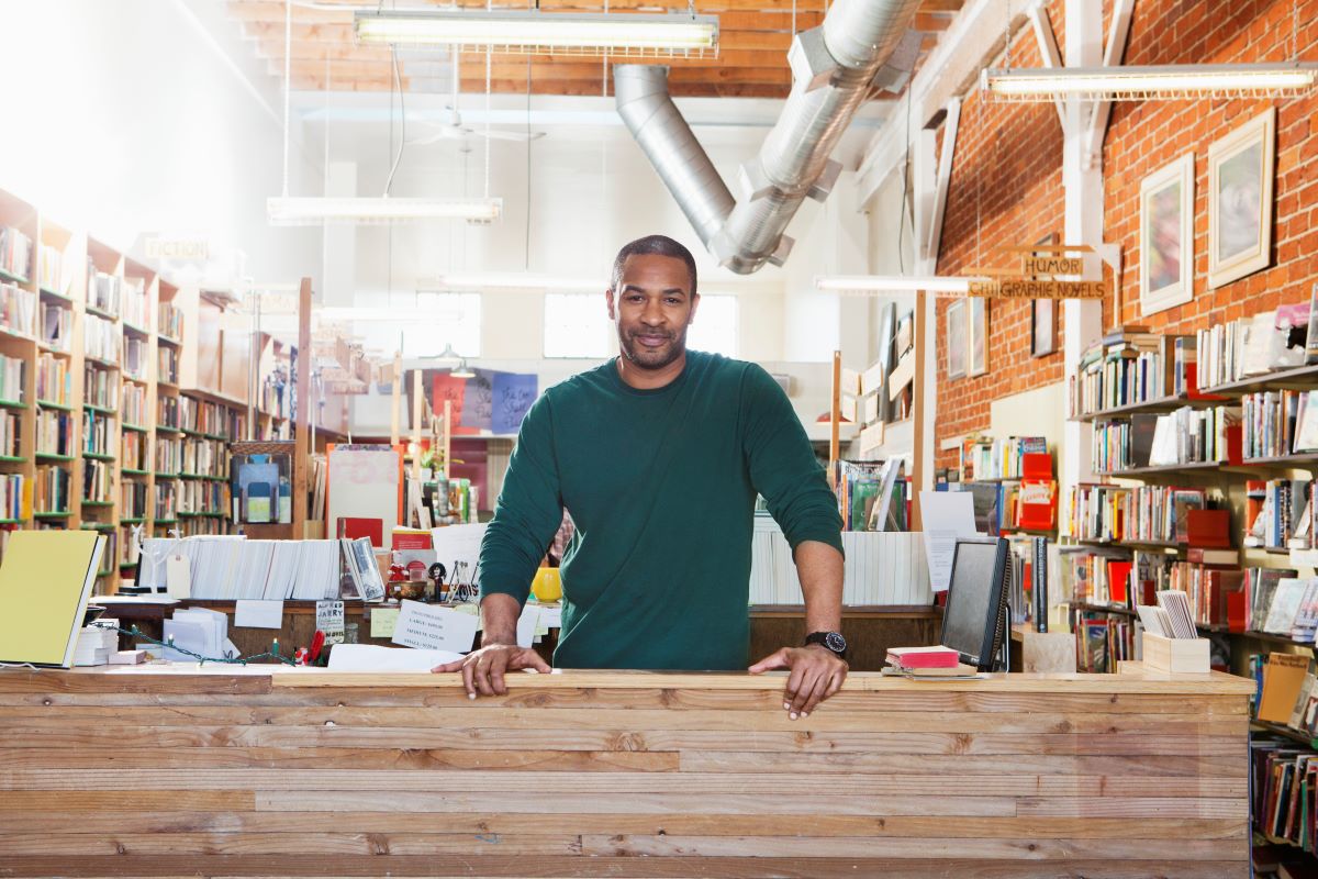 Independent bookstore owner