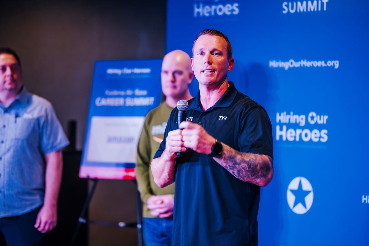 Dakota Meyer speaks at Hiring Our Heroes' Career Summit