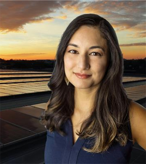 Photo of U.S. Air Force Veteran Serena Hahn who transferred her military skills into a solar energy career as an HOH fellow.