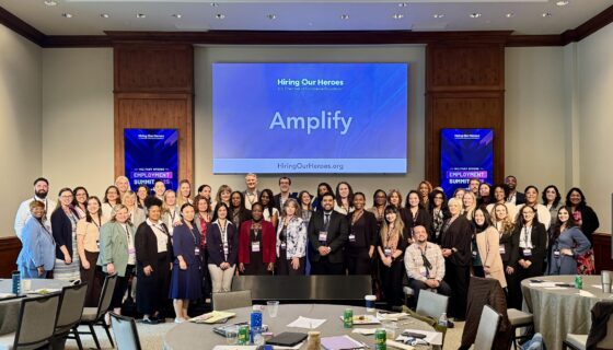 Picture of military spouses at a Hiring Our Heroes Amplify event