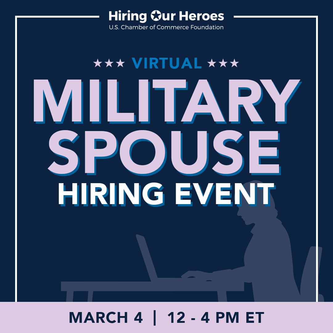 Hiring Our Heroes Virtual Military Spouse Hiring Event March 4, 2026 - social media graphic