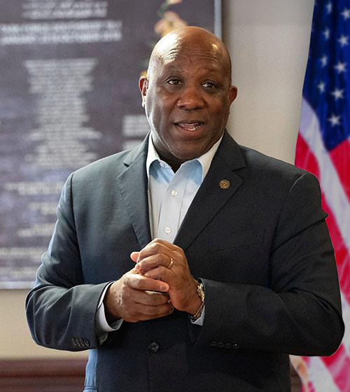 Hiring Our Heroes Ambassador Ron Green speaking at an event.